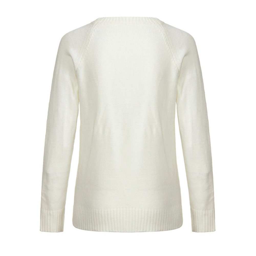 🖤HP🖤 HEART ON YOUR SLEEVE White Knit Sweater - Picture 7 of 8